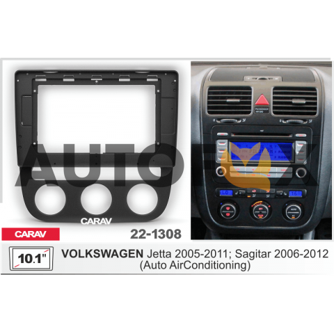 Carav 22-1308: 10.1" Volkswagen Jetta 2005 - 2011 (с климат-контролем)