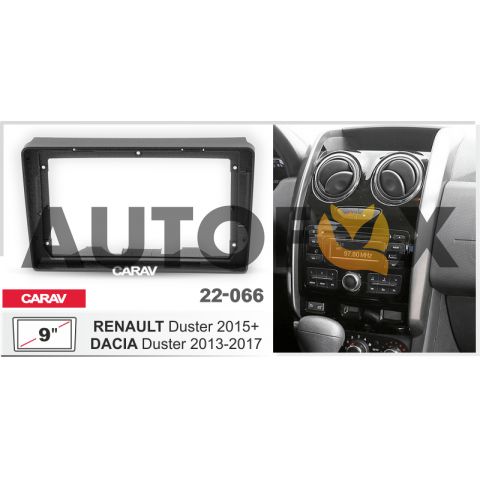 Carav 22-066: 9" RENAULT Duster 2015+ / DACIA Duster 2013-2017