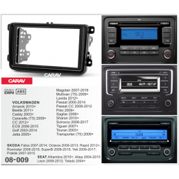 Carav 08-009: 2 DIN VOLKSWAGEN Caddy, Touran 2003+; EOS 2006-2015, Sa