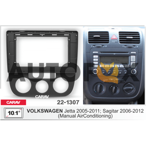 Carav 22-1307: 10.1" Volkswagen Jetta 2005-2011; Sagitar 2006-2012