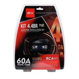 ACV KIT 4.4BR (Bronze=Light) (4-кан усил-ля 4AWG/Mini ANL 60A). Комплект проводов 